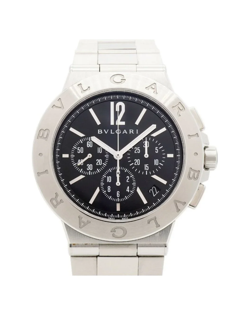 Bvlgari Diagono Velocissimo Chronograph Black Dial Watch